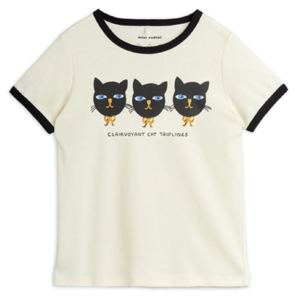 BNWT Mini Rodini Cat T-shirt size 5-7 Organic Cotton